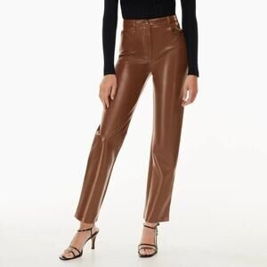 Wilfred Aritzia The Melina High-Waisted Vegan Leather Pants Size 4